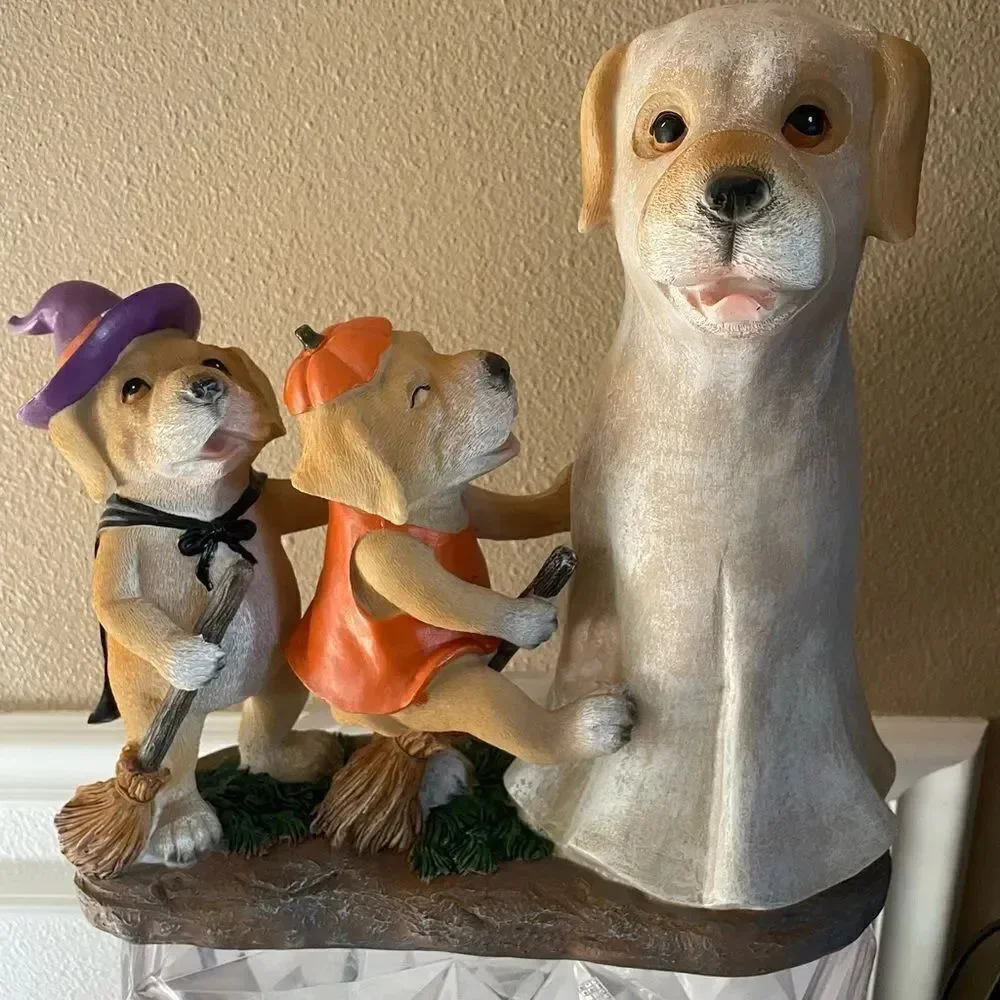 Hay and Harvest Golden Retriever Halloween Decoration Indoor Outdoor CUTEEE!